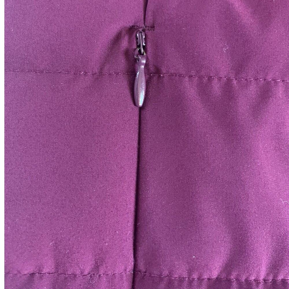 Swiss Tech Women’s Maroon Thigh Length Puffer Winter Coat Small 4-6 Zip Pockets - Picture 7 of 13